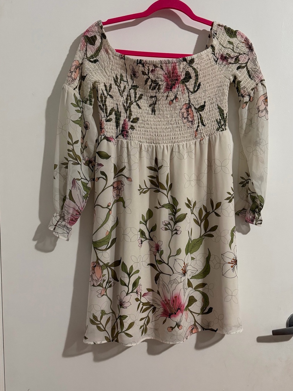 GUESS Floral Smocked Dress – Size S